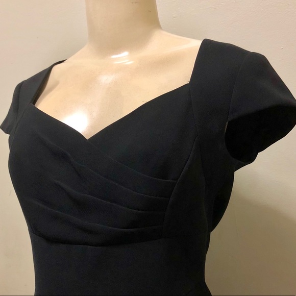 TAHARI MID LENGTH BLACK DRESS - Picture 2 of 6
